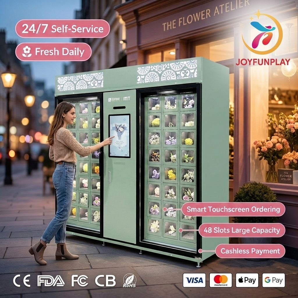 Joyfunplay - JFP OEM  Mquina Expendedora De Flores Automatic Flower Vending Machine Self-Service Profitable Floral Business Solution - Smart Vending Machine Manufacturer