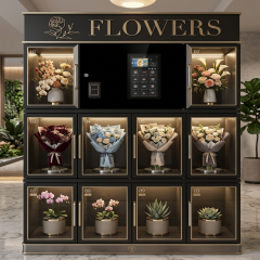 Joyfunplay - JFP Stainless Steel Flower Vending Machine 16 Bouquets 24H Refrigerated Smart Touch Screen Commercial CE - Smart Vending Machine Manufacturer
