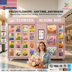 Joyfunplay - JFP 1 to 4℃ 8 Cells Maquina Expendedora De Flores Self-Service Refrigerated Flower Vending Machine for Supermarket Mall - Smart Vending Machine Manufacturer