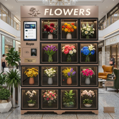 Joyfunplay - JFP Stainless Steel Flower Vending Machine 16 Bouquets 24H Refrigerated Smart Touch Screen Commercial CE - Smart Vending Machine Manufacturer