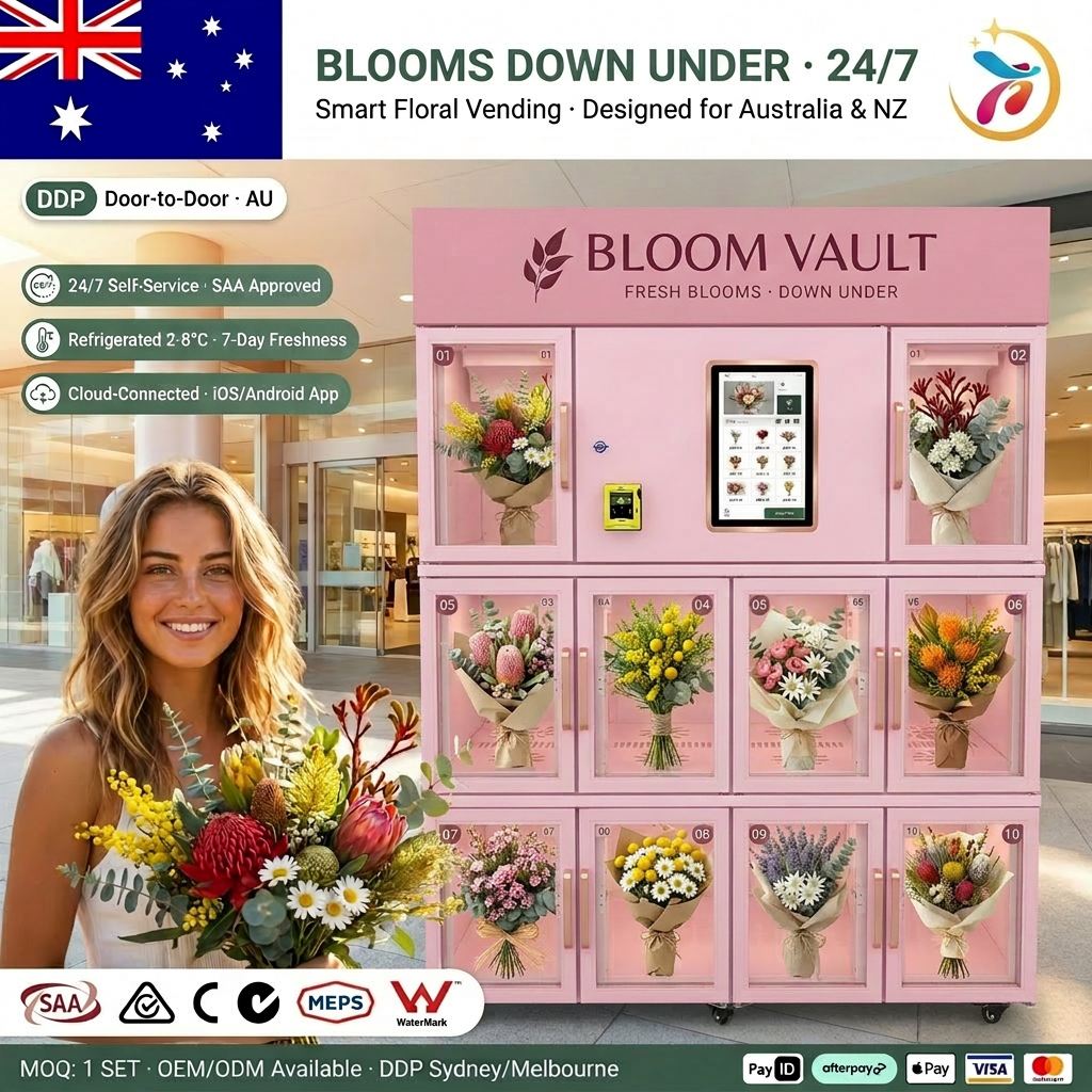 Joyfunplay - JFP Factory Direct Smart Flower Vending Machine 24/7 Automatic Fresh Flower Dispenser - Smart Vending Machine Manufacturer