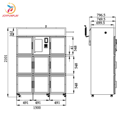 Joyfunplay - JFP High ROI 8 Bouquets Fresh Flower Vending Machine Stainless Steel 24H Cold Storage for Hotel Lobby Mall CE - Smart Vending Machine Manufacturer