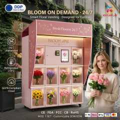 Joyfunplay - JFP High ROI Smart Flower Vending Machine Refrigerated Multi Product 24/7 Unmanned Retail Solution for Wedding Venue - Smart Vending Machine Manufacturer