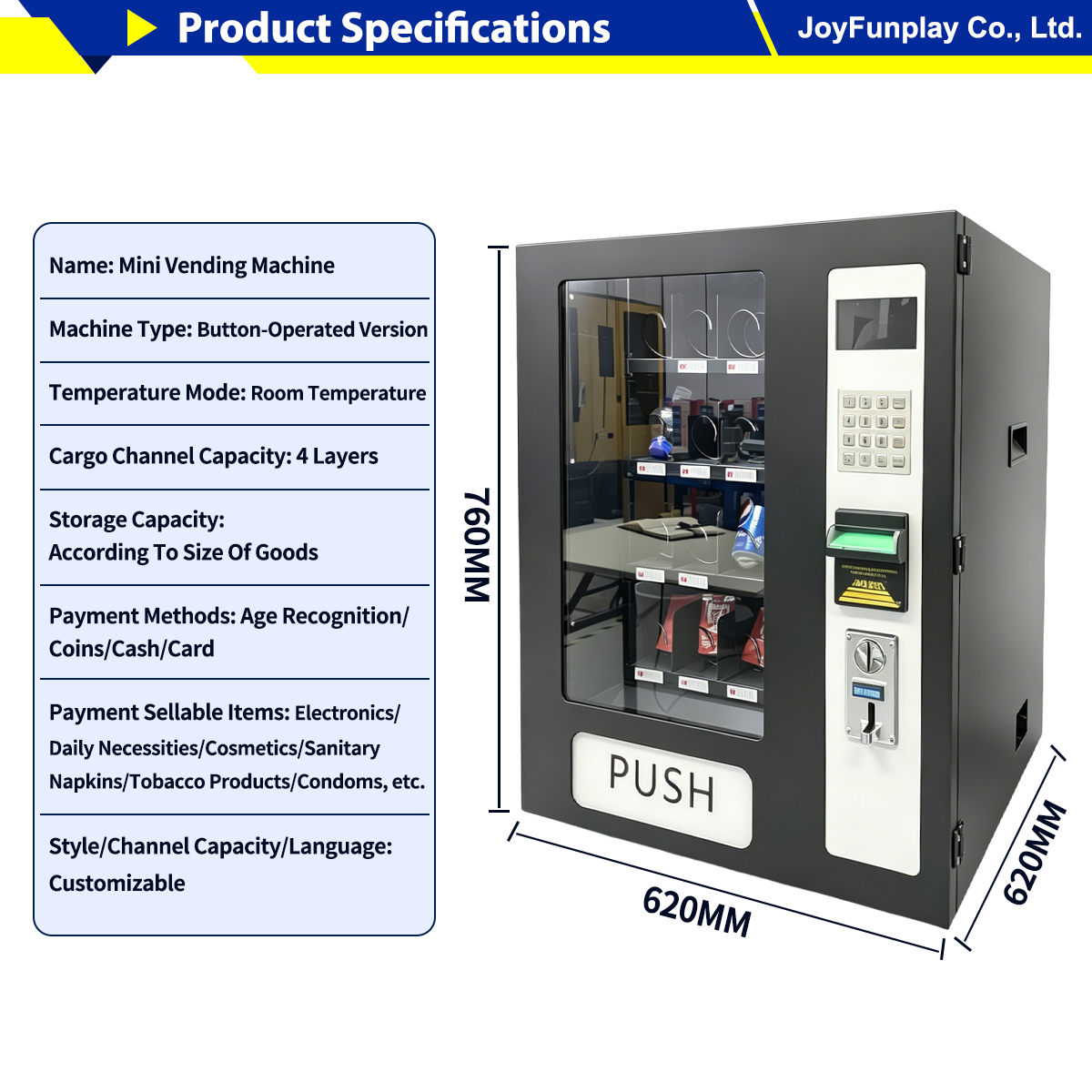 Joyfunplay - JFP Wall-Mounted Small Vending Machine Supplier & Manufacturer - Smart Vending Machine Manufacturer