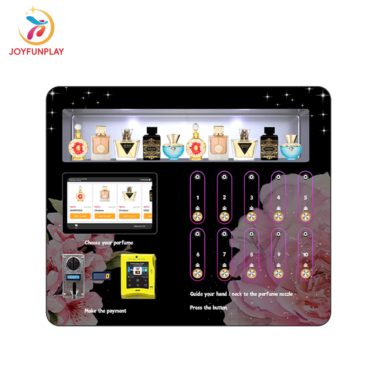 Joyfunplay - Wall Mounted Fragrance Vending Machine Factory Cost / Price- JFP Vending - Smart Vending Machine Manufacturer