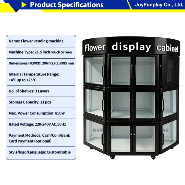 Joyfunplay - Smart refrigerated flower vending machine profit- JFP Vending Machine Factory - Smart Vending Machine Manufacturer