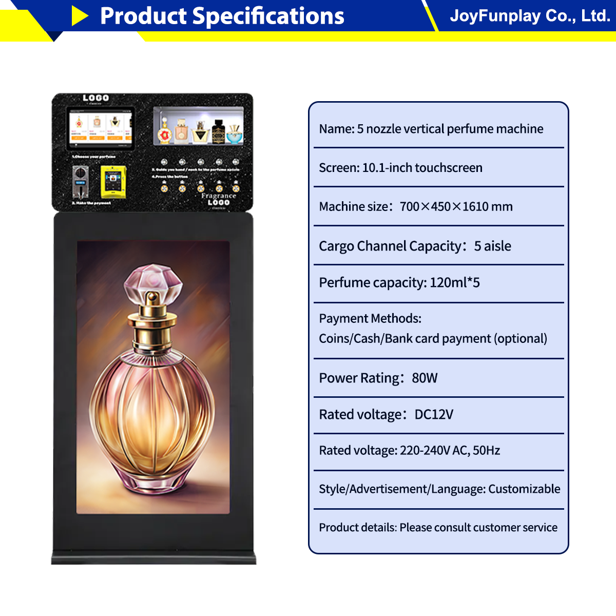 Joyfunplay - Custom High Profit Perfume Spray Vending Machine Factory - JFP Vending - Smart Vending Machine Manufacturer