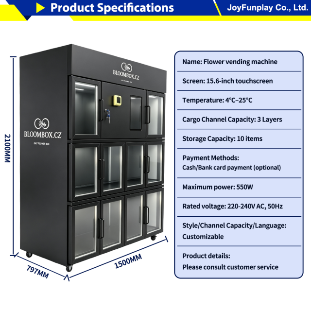 Joyfunplay - Automatic fresh flower vending machine for sale- JFP Vending Machine Factory - Smart Vending Machine Manufacturer