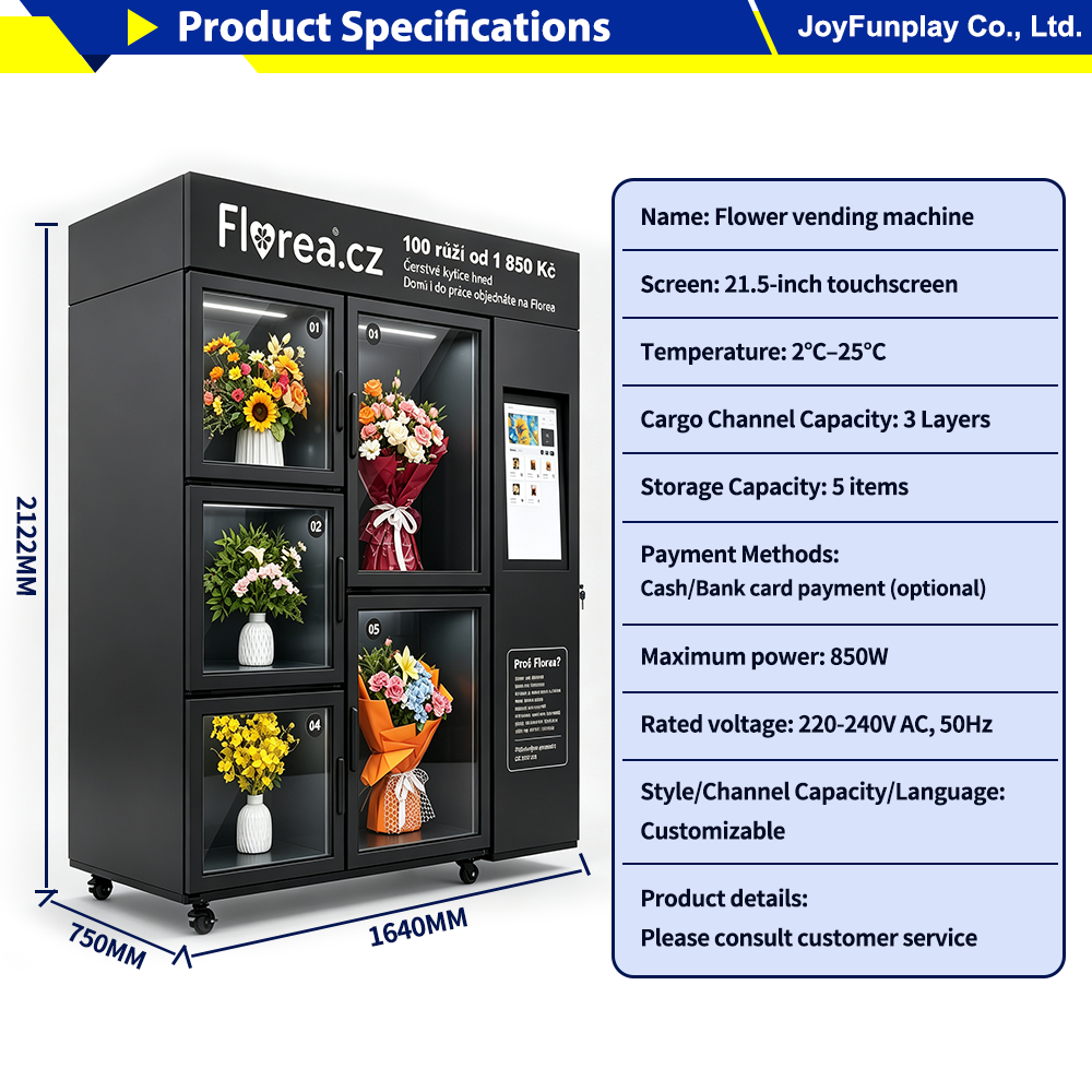 Joyfunplay - Flores Floral Bouquet Automatic Flower Vending- JFP Vending Factory - Smart Vending Machine Manufacturer