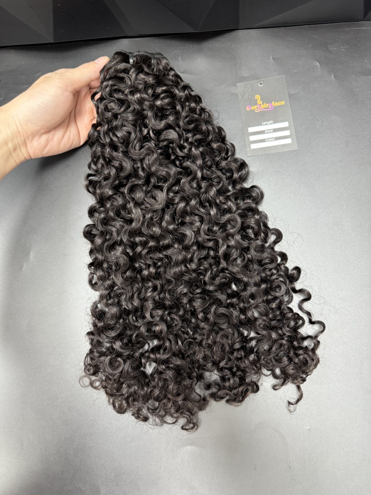Double Drawn Exotic Curly Bundle Virgin Human Hair