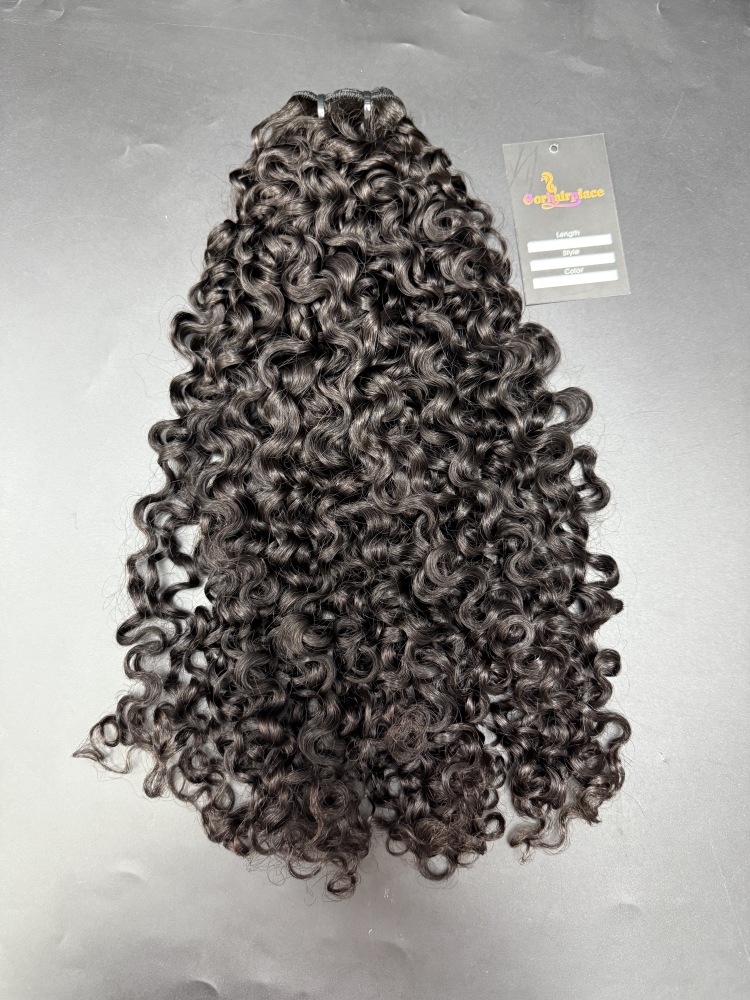 Double Drawn Exotic Curly Bundle Virgin Human Hair