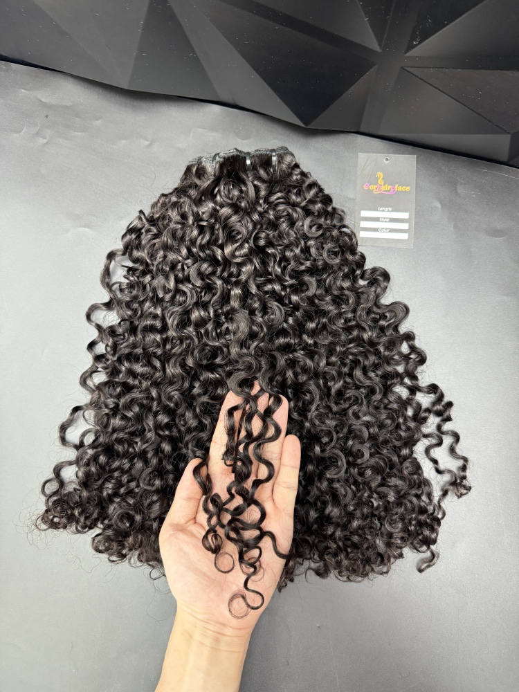 Double Drawn Exotic Curly Bundle Virgin Human Hair