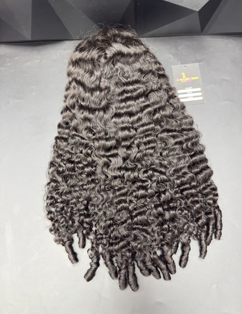 Eurasian Curly Half Wigs 250% Density  Flip Over Curly Human Hair Wigs