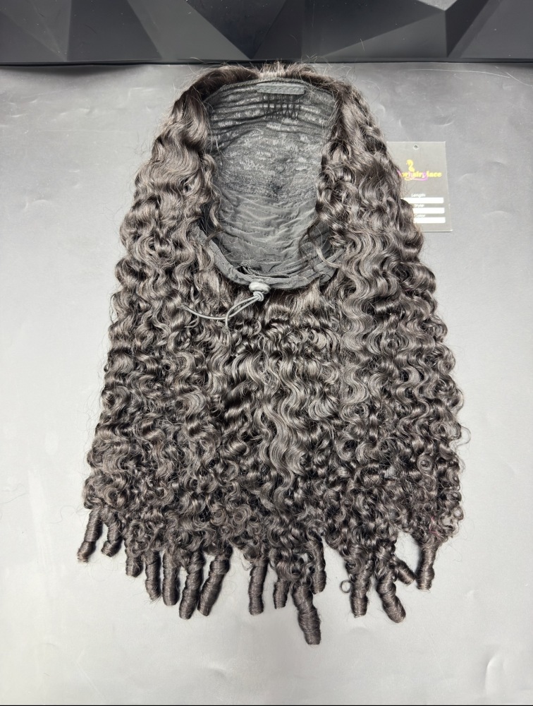 Eurasian Curly Half Wigs 250% Density  Flip Over Curly Human Hair Wigs