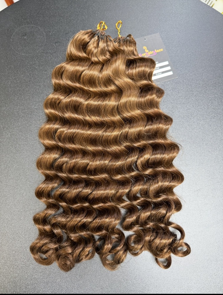 Brown Color Crochet Hair Loose Deep Wave