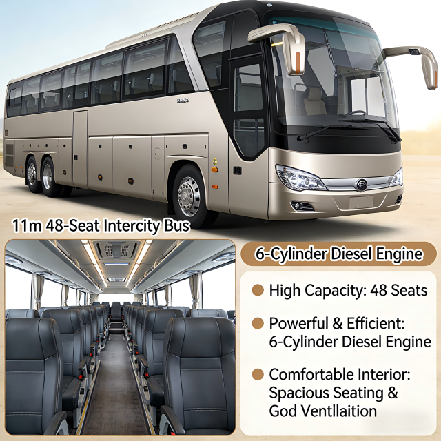 热销 2022 年二手 11 米 48 座城际巴士 | 6 缸柴油欧 6 手动挡