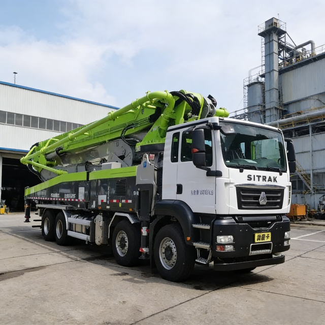 用于高层建筑施工的重型63米混凝土臂架泵车