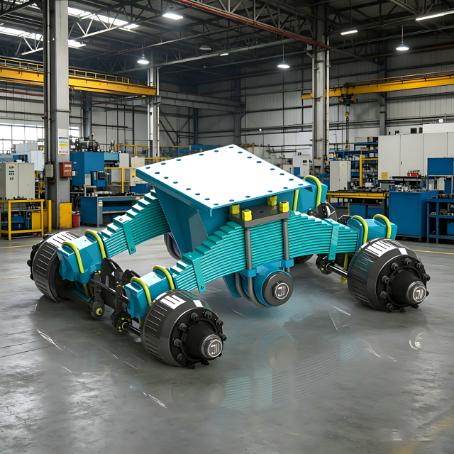 金盛重型卡车用高平台转向架悬挂系统（德式车轴）