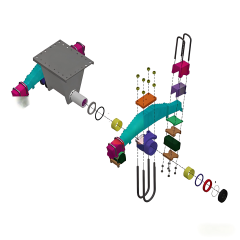 金盛高平台转向架悬挂系统 - 高平台单点悬挂式辐条轴