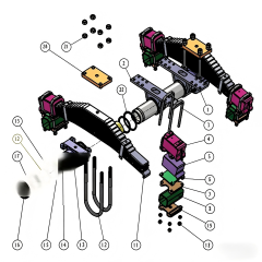 金盛重型车辆用低平台转向架悬挂系统，采用德式车轴