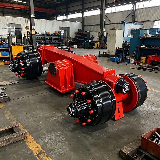 金盛双线四轴刚性悬架车桥 | 重型拖车悬架供应商