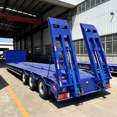 High Quality 4 Axles Low Semi Trailer | Factory Direct Sale 80T Load, 1 Year Warranty for Industrial Logistics