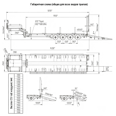 3 Axle Lowbed Semi Trailer for Sale - Heavy Duty 80T Load Capacity