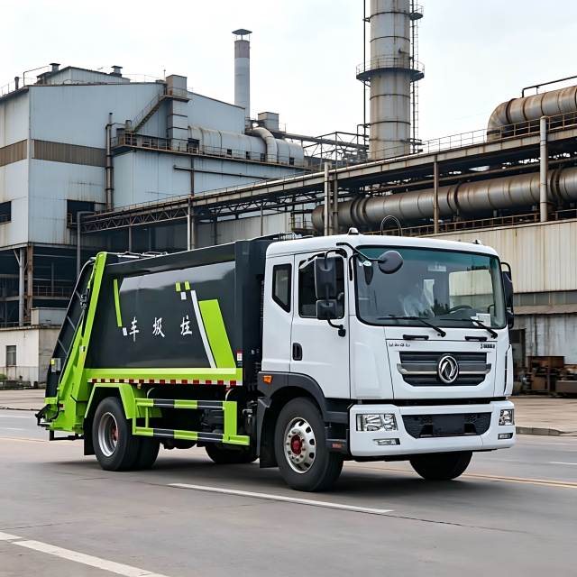 东风4×2 5立方米垃圾压缩车 – 强劲柴油发动机，适用于垃圾收集
