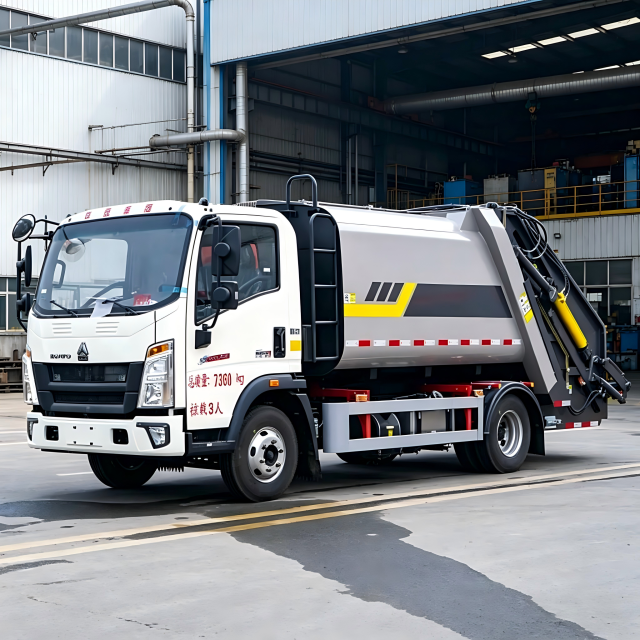 可靠的二手豪沃（HOWO）4x2垃圾车 – 高压缩比，一年保修