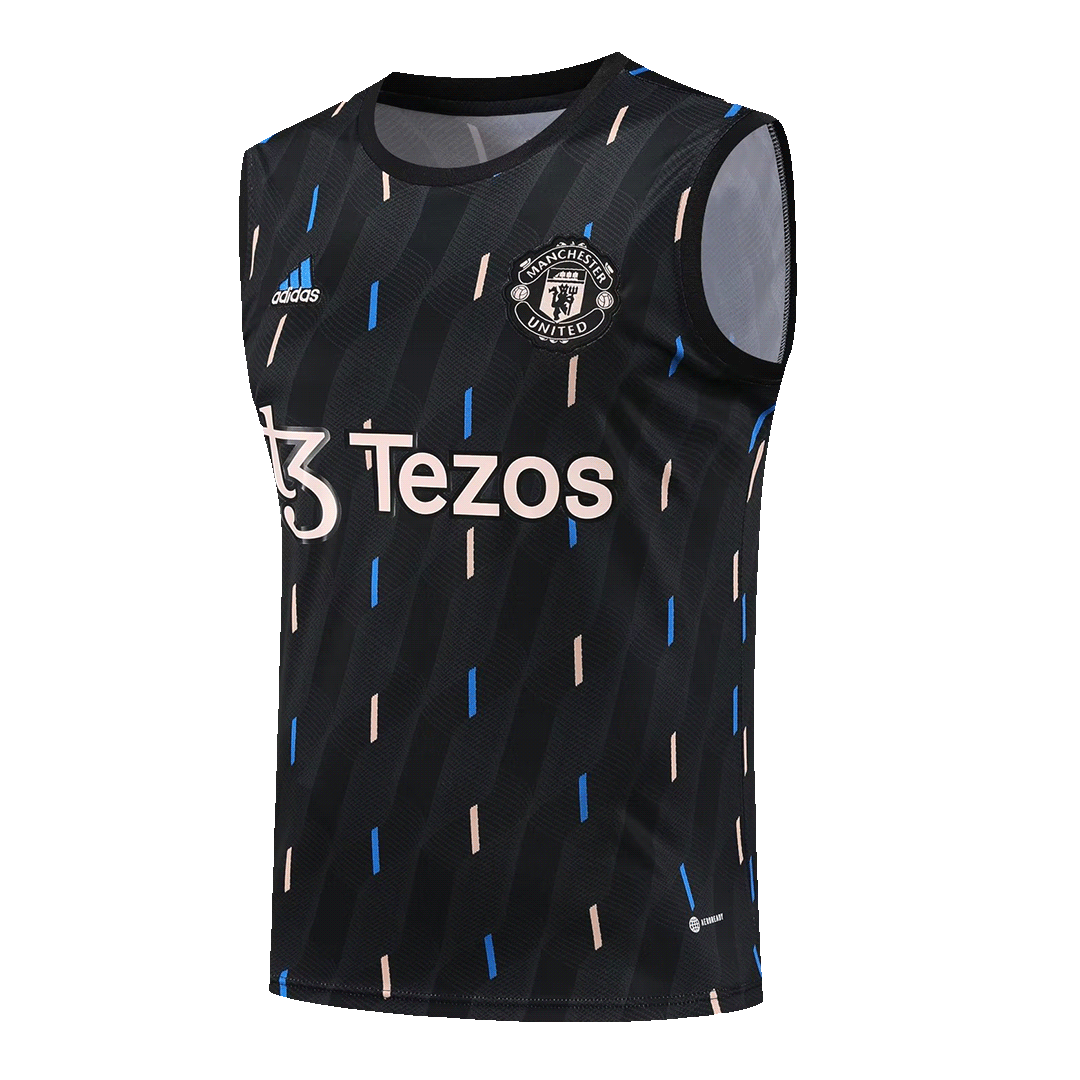Manchester United Sleeveless Training Kit (Top+Shorts) Black 2022/23