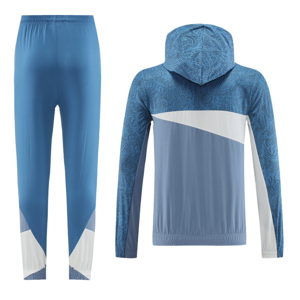 Marseille Hoodie Training Kit (Jacket+Pants) Blue 2023/24