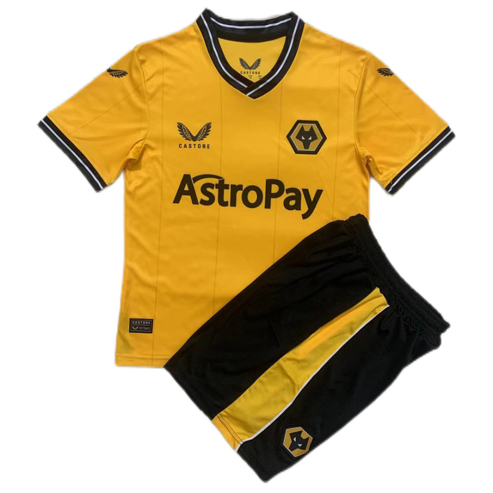 23-24 Wolves Home Kids Kit Jersey+Shorts