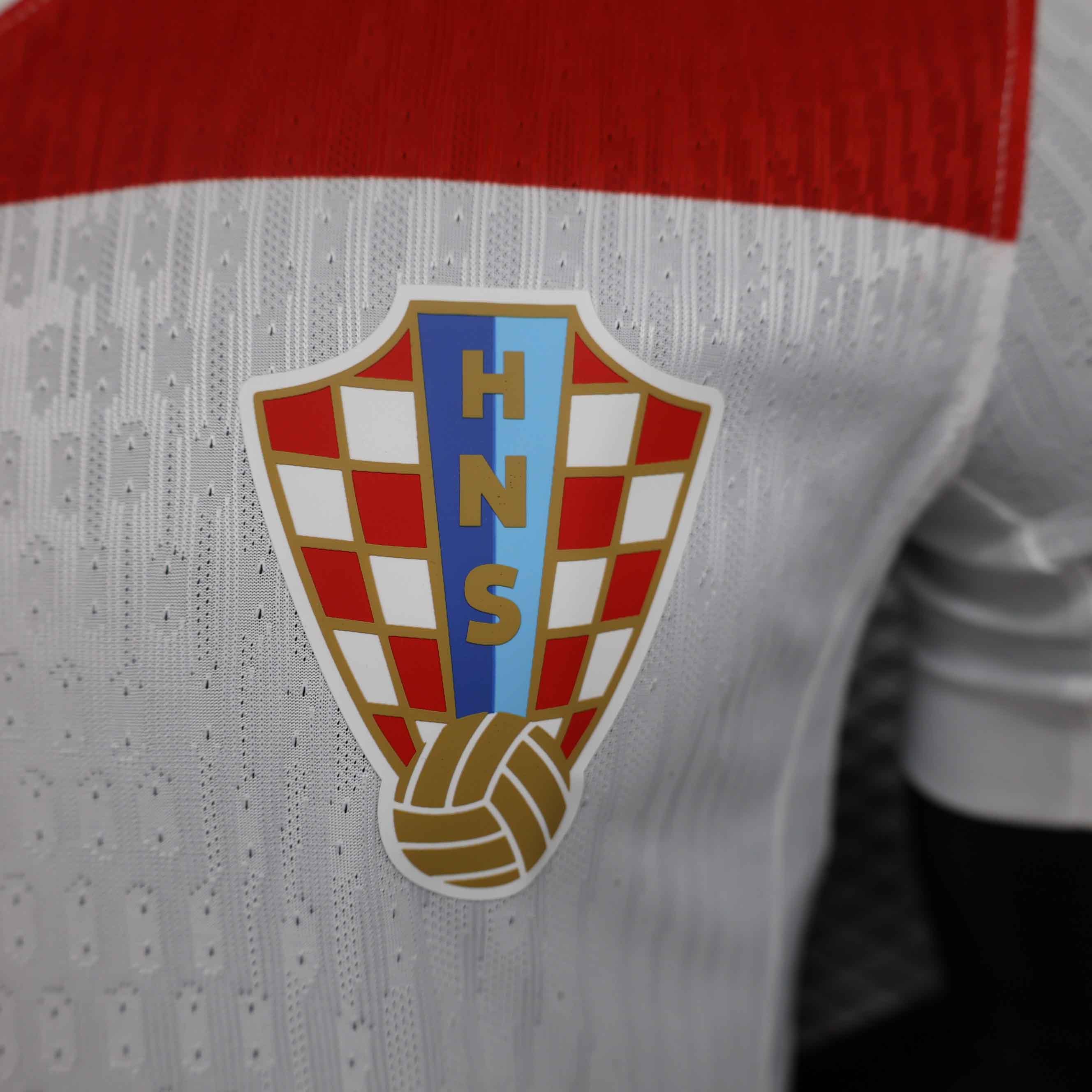 2024 Croatia Euro Cup Home Football Jersey Player Version