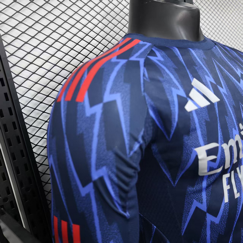 25-26 Arsenal Away Soccer Jersey Play Version Long Sleeve