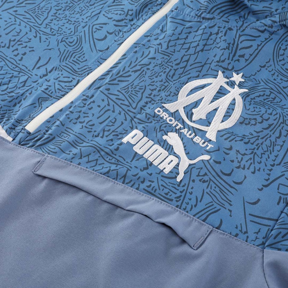 Marseille Hoodie Training Kit (Jacket+Pants) Blue 2023/24