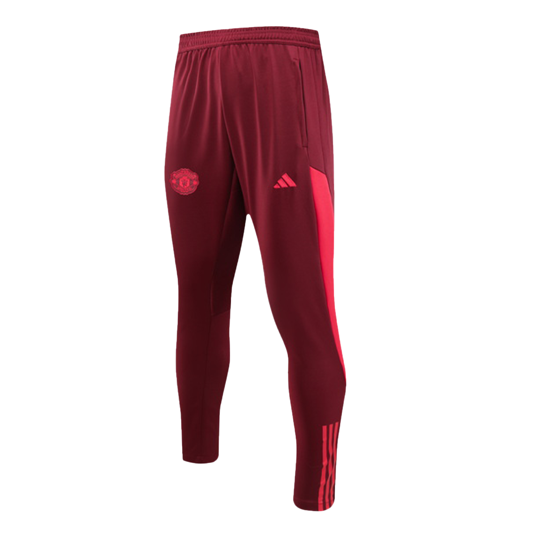 Manchester United Zipper Sweatshirt Kit(Top+Pants) Red 2023/24