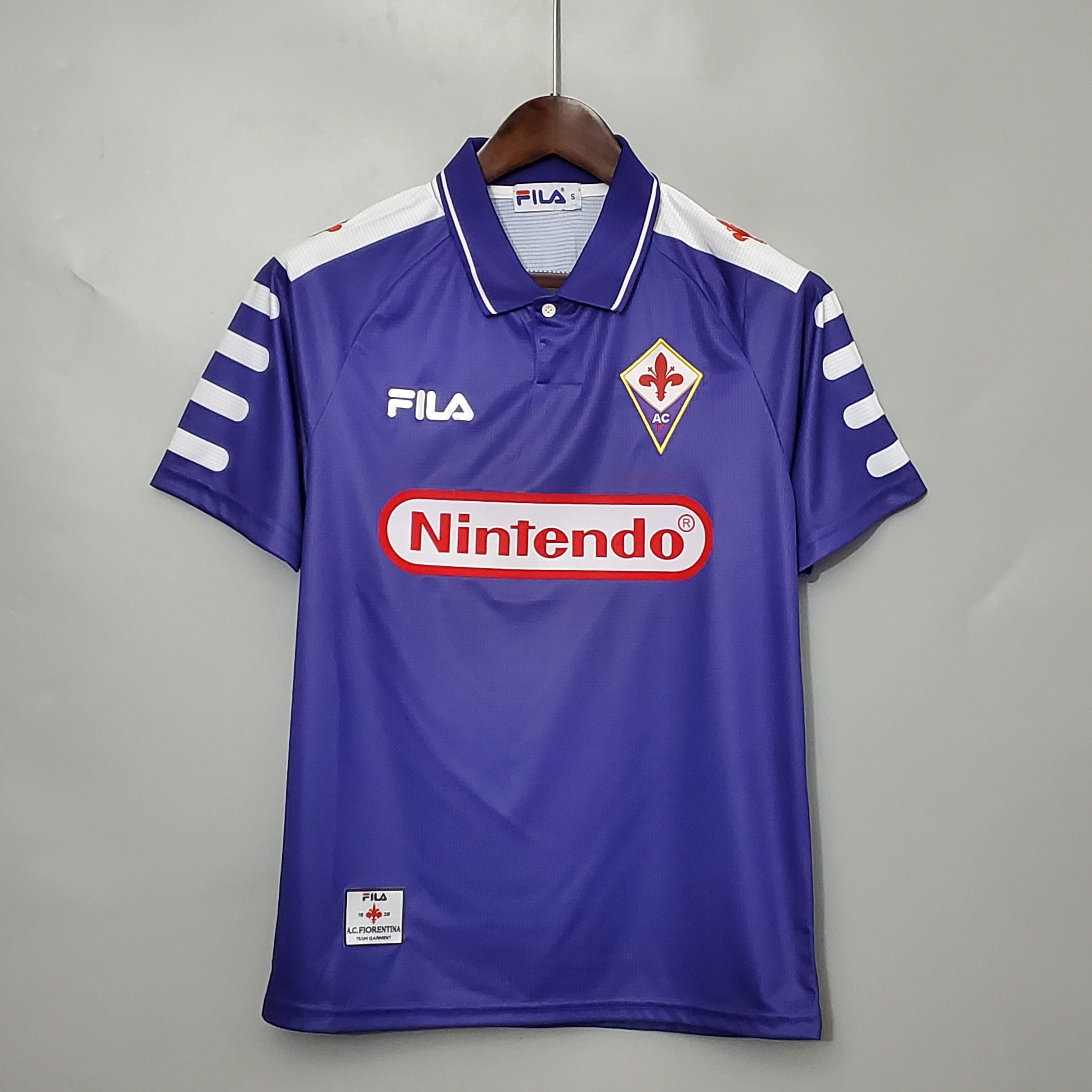 1998-1999 Fiorentina Soccer Home Jersey Retro Version