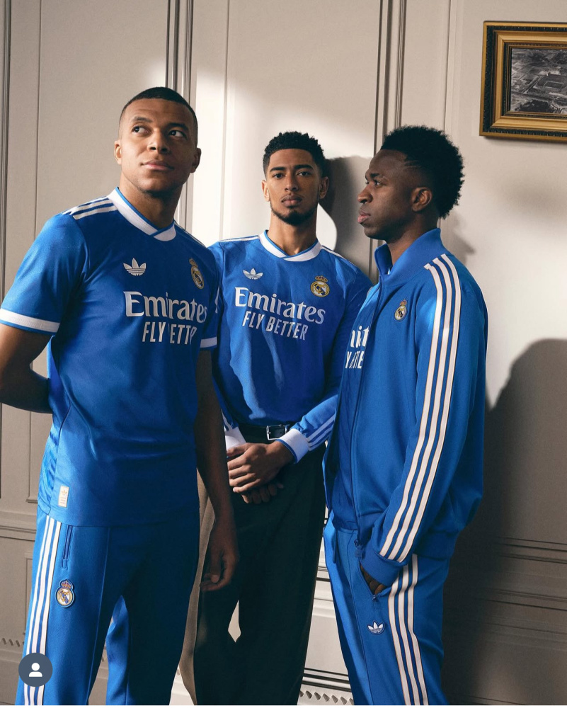 2025-26 Real Madrid Terrace Icons Track Training Jacket Set Blue