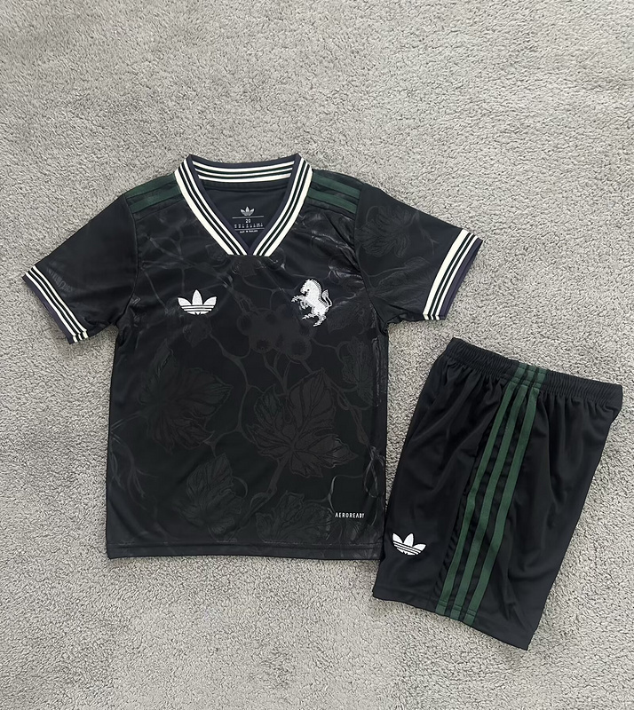 25-26 Juventus Thrid  Away Soccer Kids Kit Jersey+Shorts