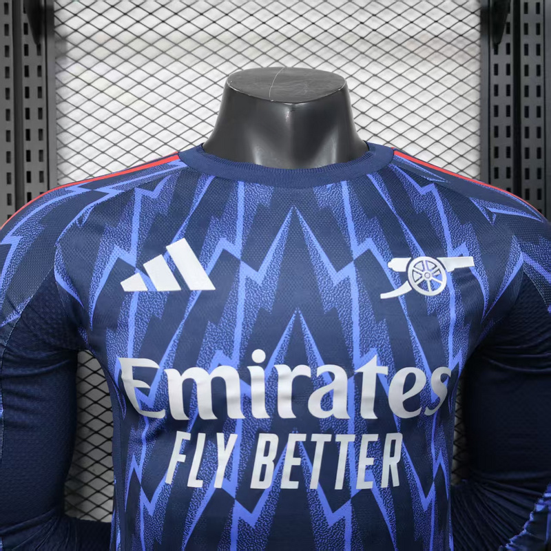 25-26 Arsenal Away Soccer Jersey Play Version Long Sleeve