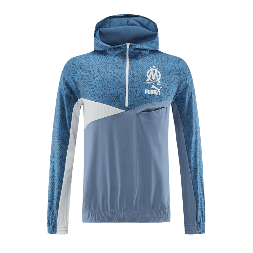Marseille Hoodie Training Kit (Jacket+Pants) Blue 2023/24