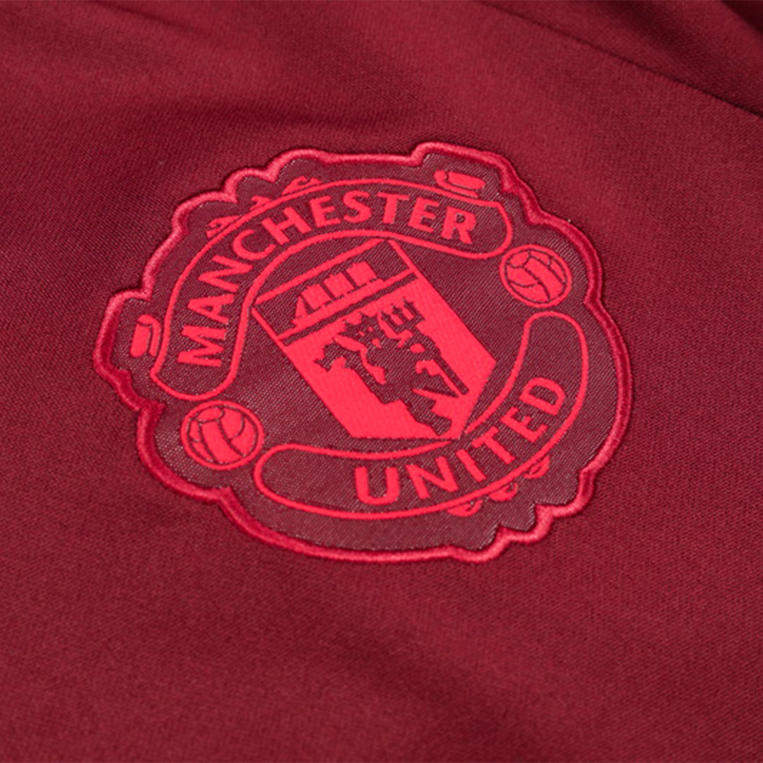 Manchester United Zipper Sweatshirt Kit(Top+Pants) Red 2023/24