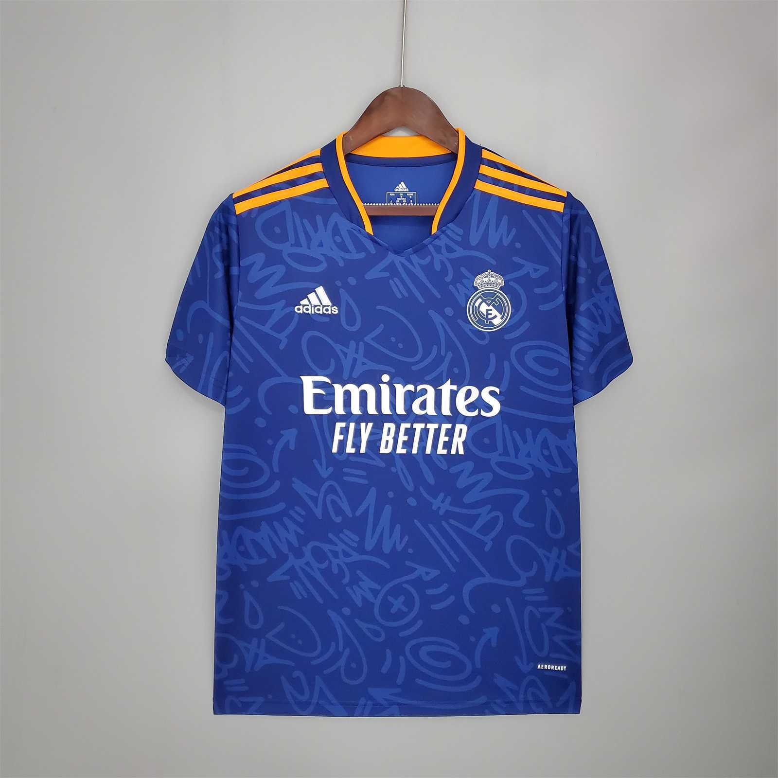21-22 Real Madrid Away Soccer Retro Jersey