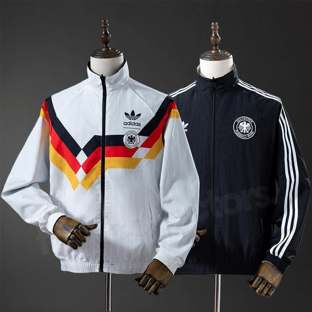 1990 Germany Retro Reversible Double-Sides Windbreaker Jacket
