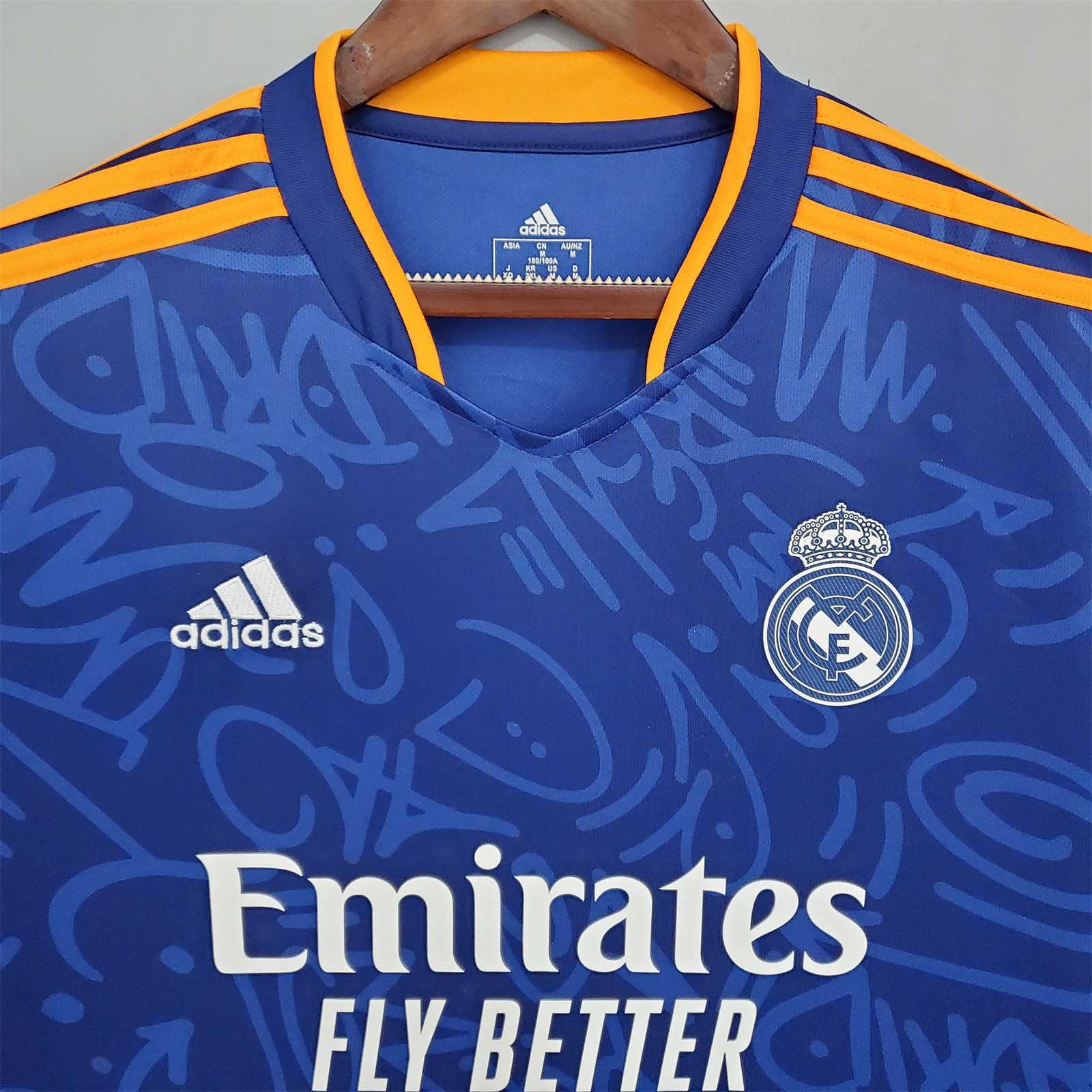 21-22 Real Madrid Away Soccer Retro Jersey