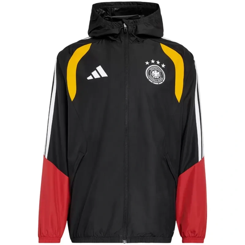 2026 Germany Windbreaker Hoodie Jacket Red&Black