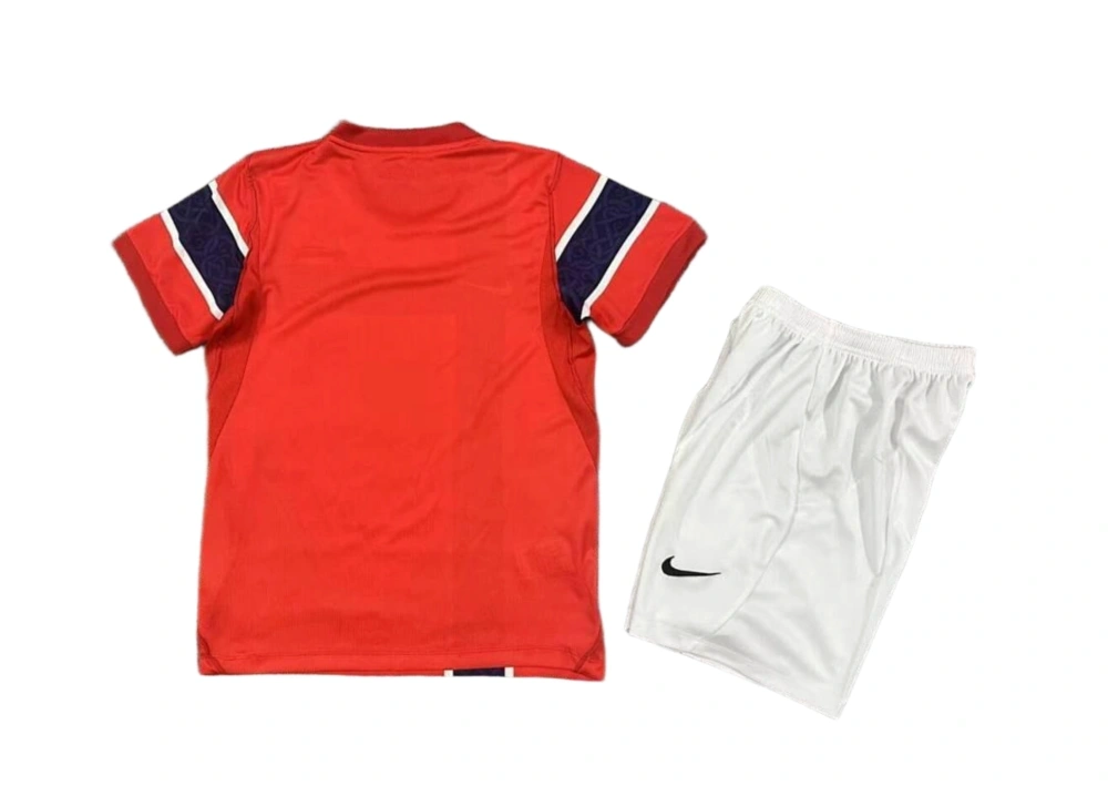 2026 Norway Home World Cup Soccer Kids Kit Jersey+Shorts