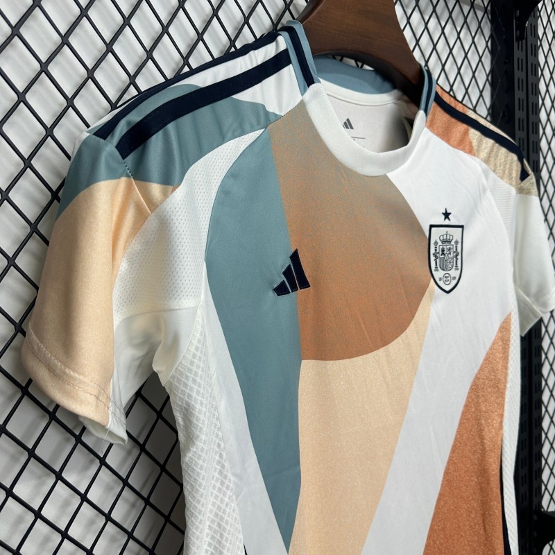 2025/2026 Spain Women's Away Fan Edition Kids Kit