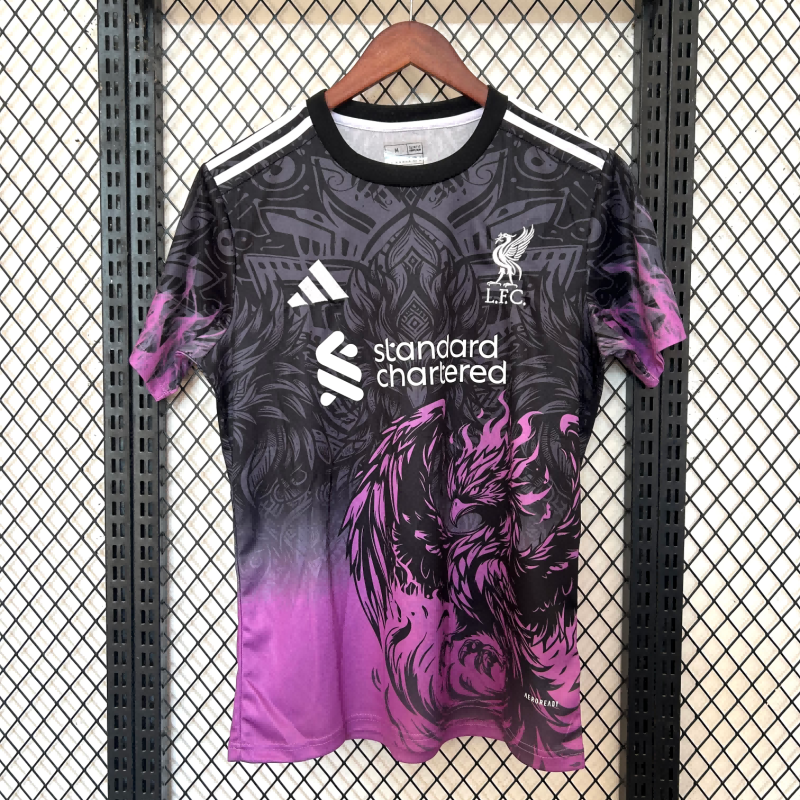 2025/2026 Liverpool Phoenix Black Purple Fan Edition Football Shirt