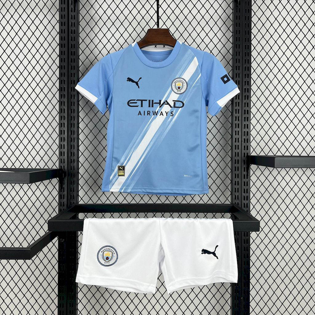 2025-2026 KIDS Manchester City Home Football Shirt 1:1 Thai Quality